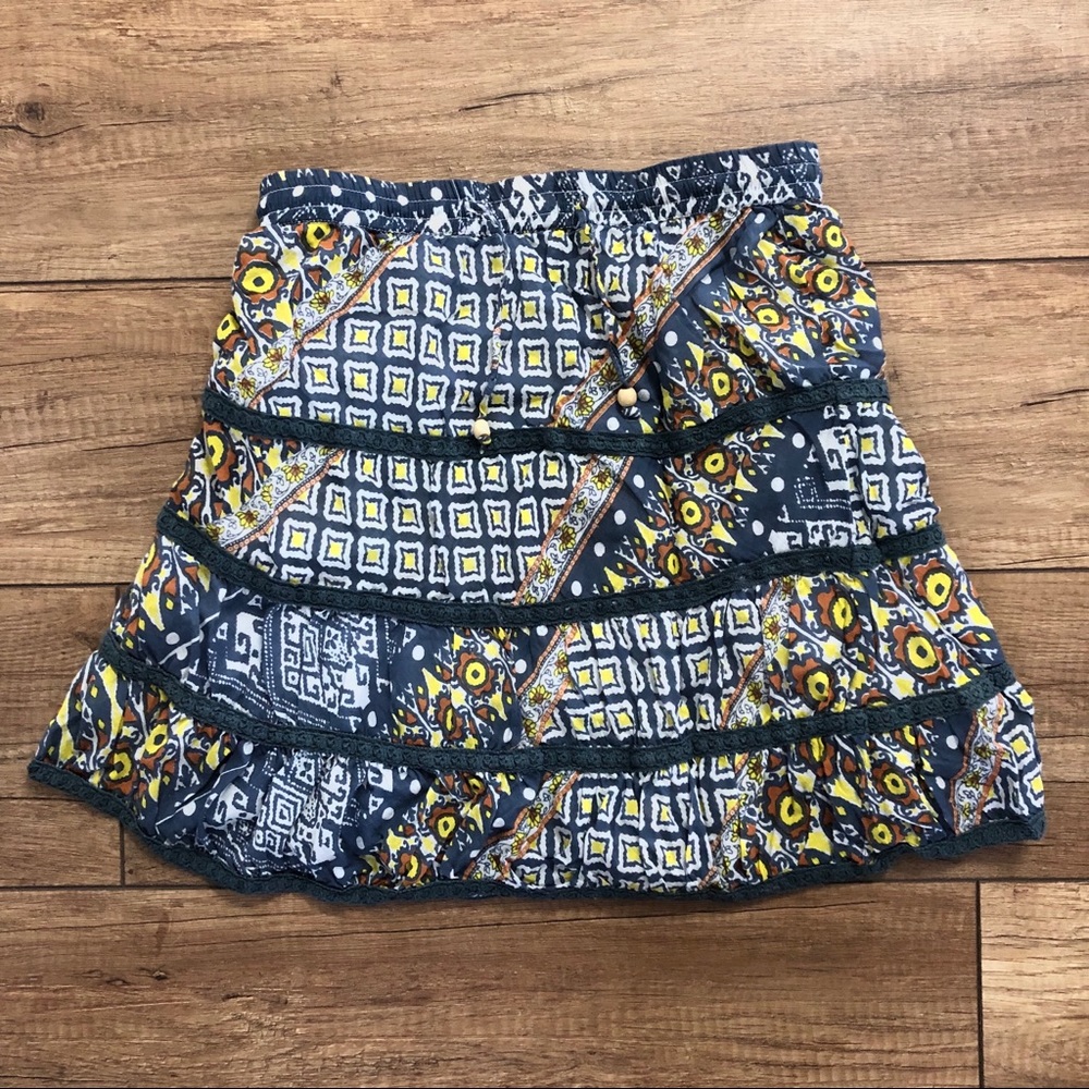 Aztec layered skirt